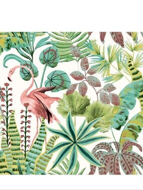 Tempaper Flamingo Daydream Cactus Rose Peel and Stick Wallpaper